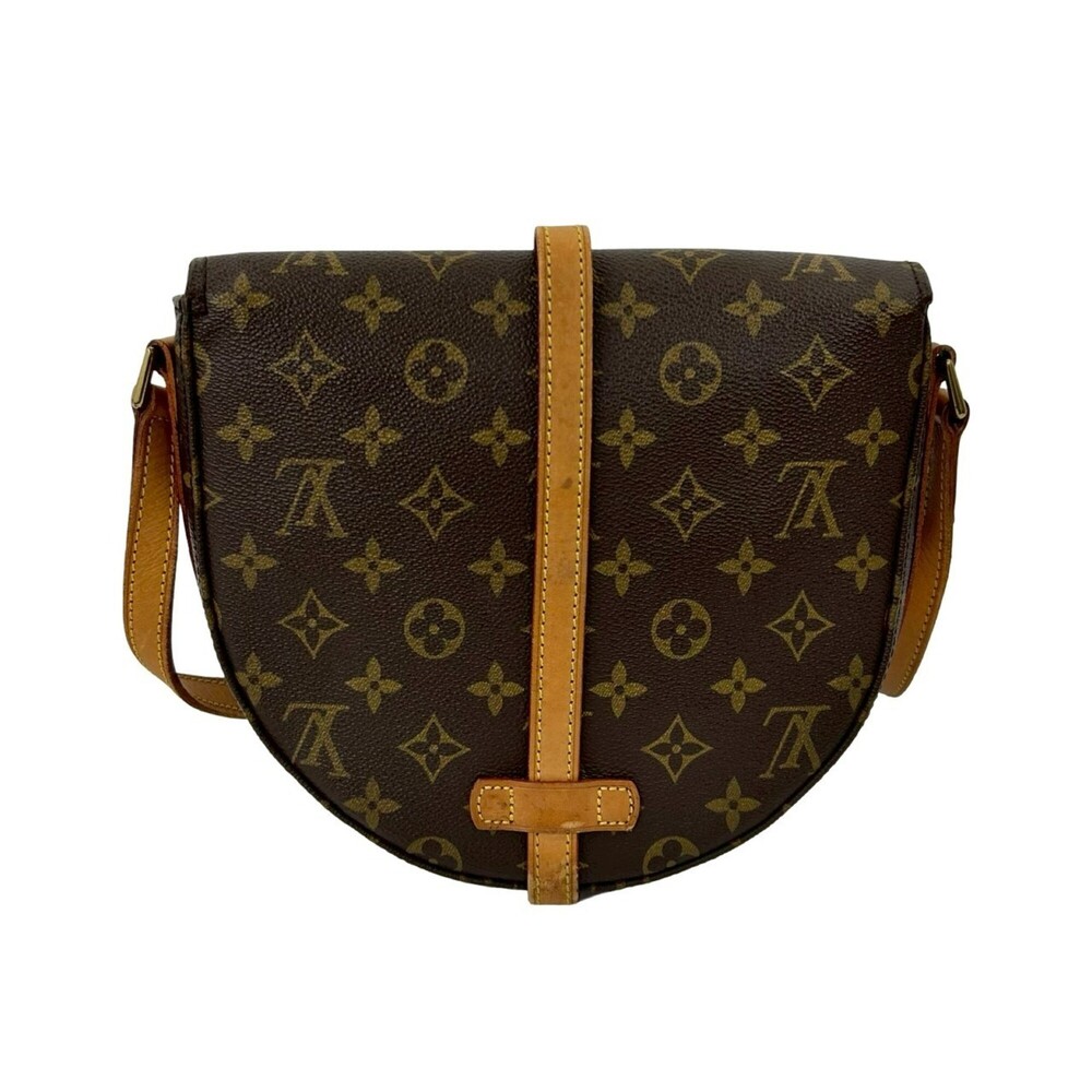 LOUIS VUITTON Authentic Brown Monogram Leather Pochette Shoulder Bag - Picture 3 of 10